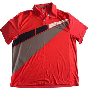 Snake Eyes Golf Red Colorblock Golf Shirt Sz 2X